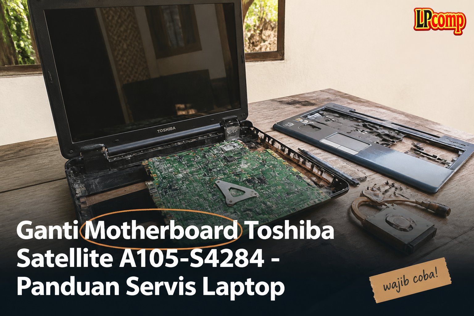 Ganti Motherboard Toshiba Satellite A105-S4284 - Panduan Servis Laptop
