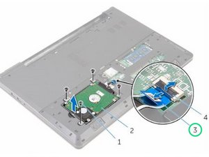 Langkah 9 — Memasang Kabel Hard Drive dan Menutup Latch