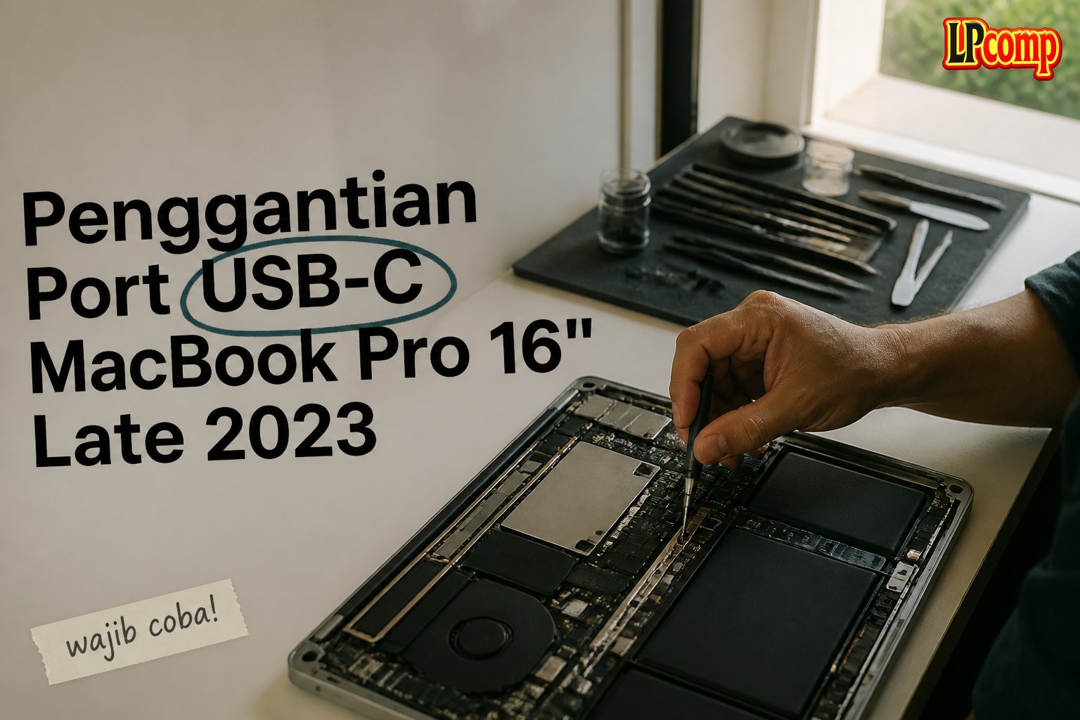 Penggantian Port USB-C MacBook Pro 16" Late 2023