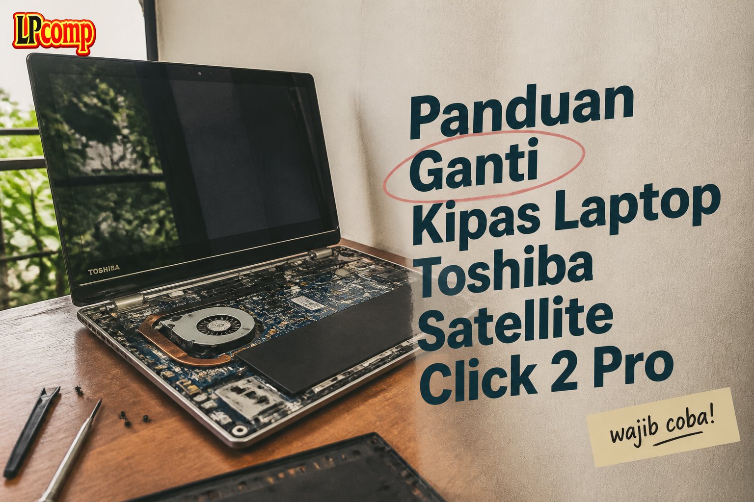 Panduan Ganti Kipas Laptop Toshiba Satellite Click 2 Pro