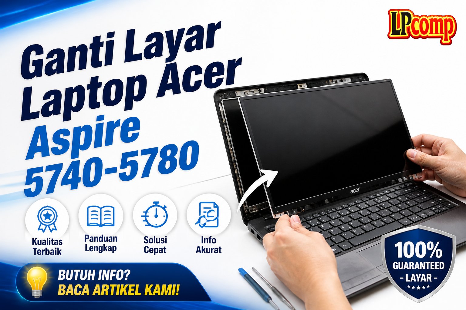 Ganti Layar Laptop Acer Aspire 5740-5780