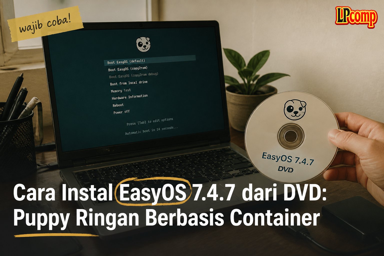 Cara Instal EasyOS 7.4.7 dari DVD: Puppy Ringan Berbasis Container