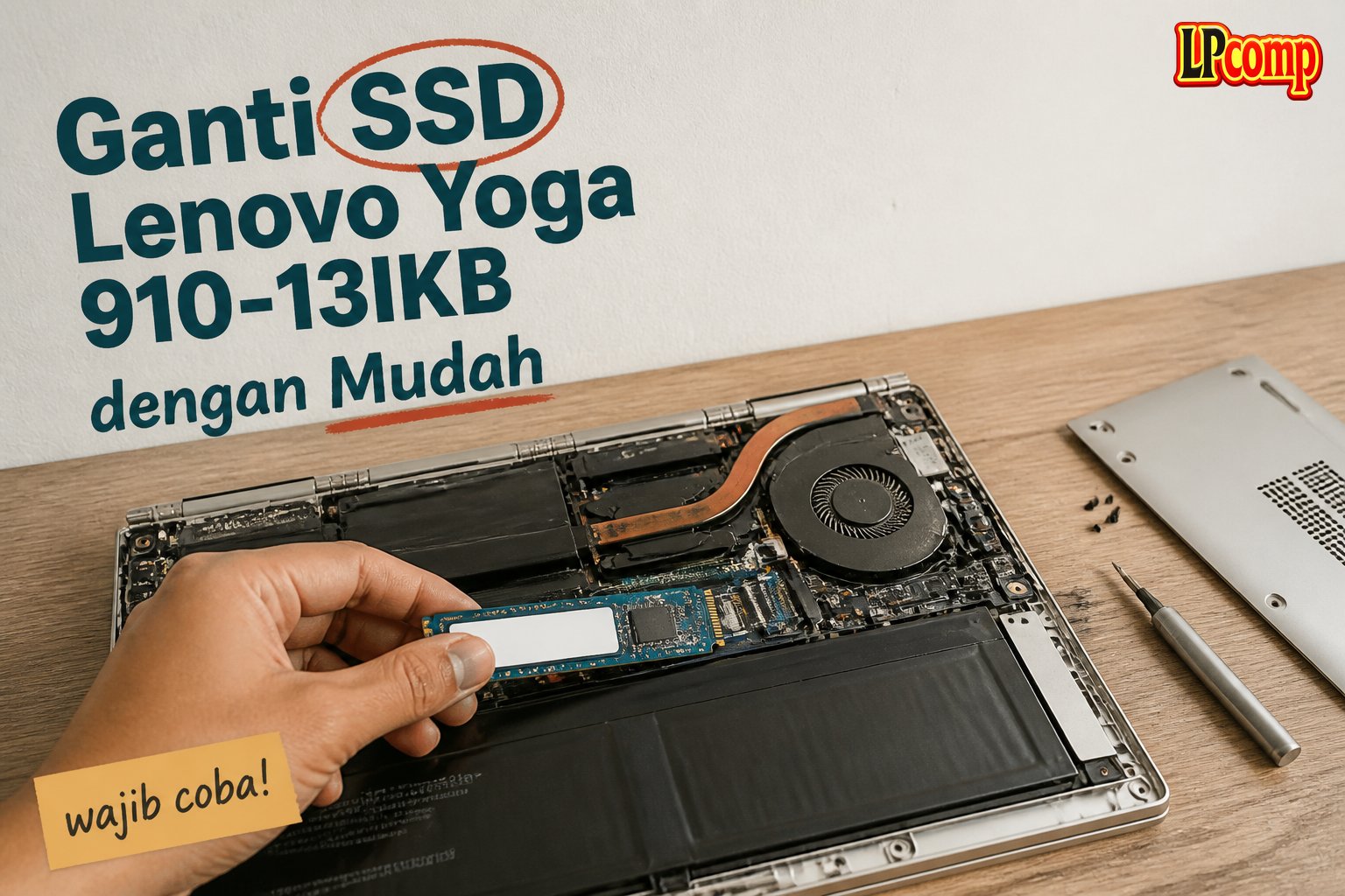 Ganti SSD Lenovo Yoga 910-13IKB dengan Mudah
