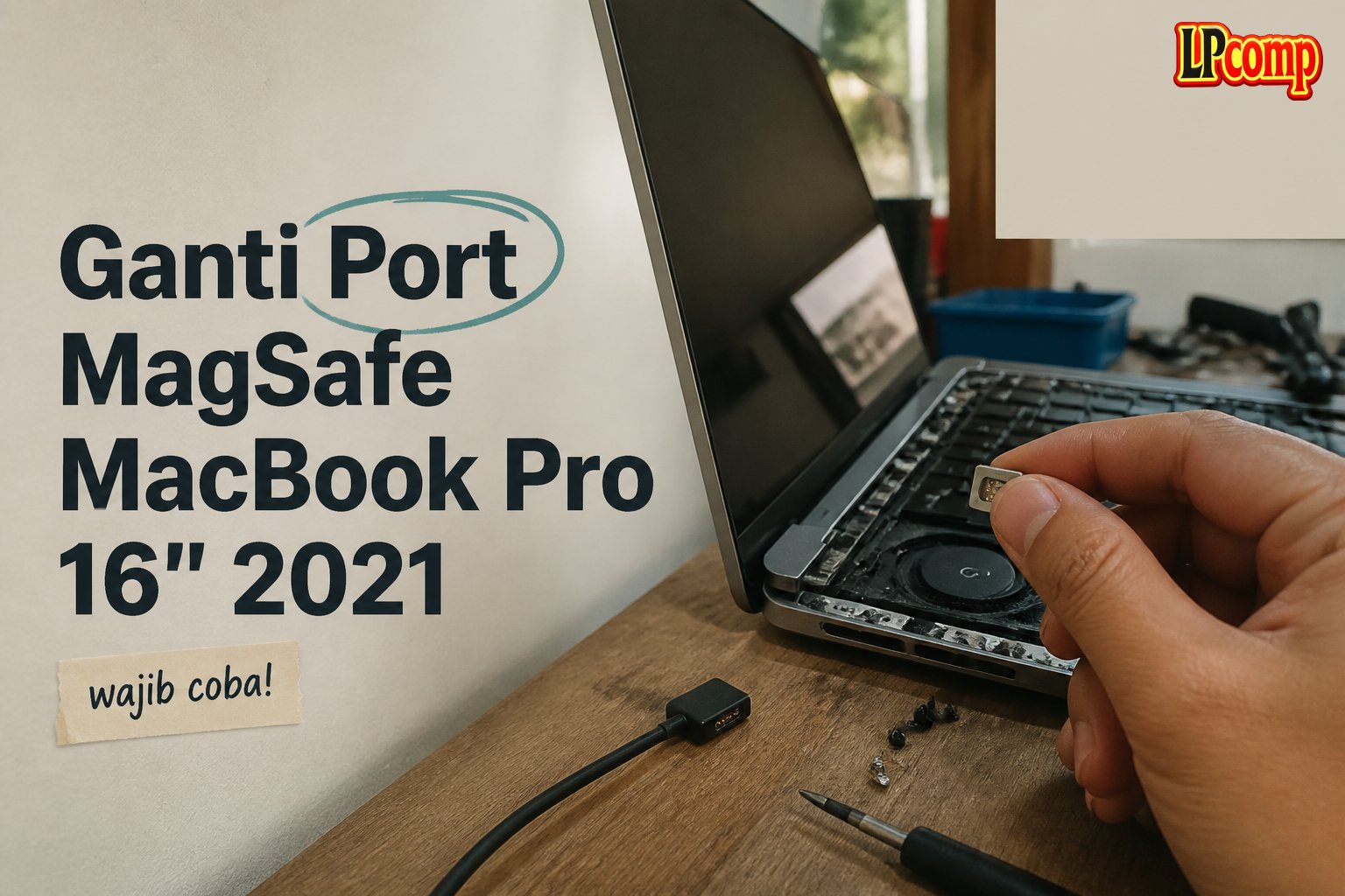 Ganti Port MagSafe MacBook Pro 16" 2021