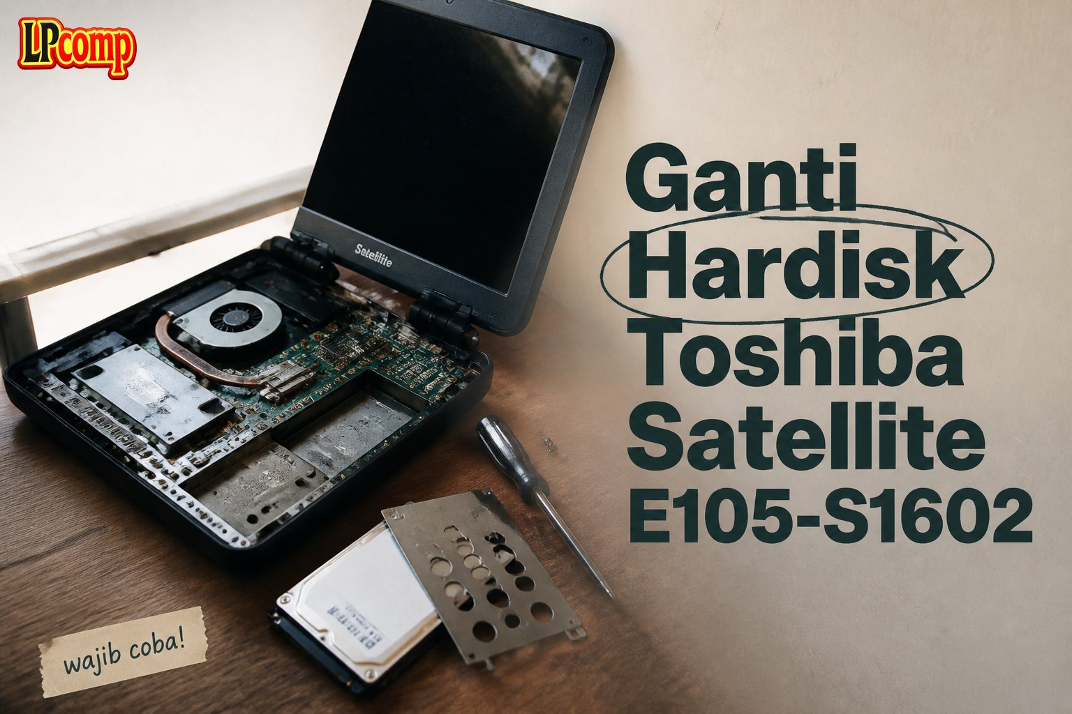 Ganti Hardisk Toshiba Satellite E105-S1602