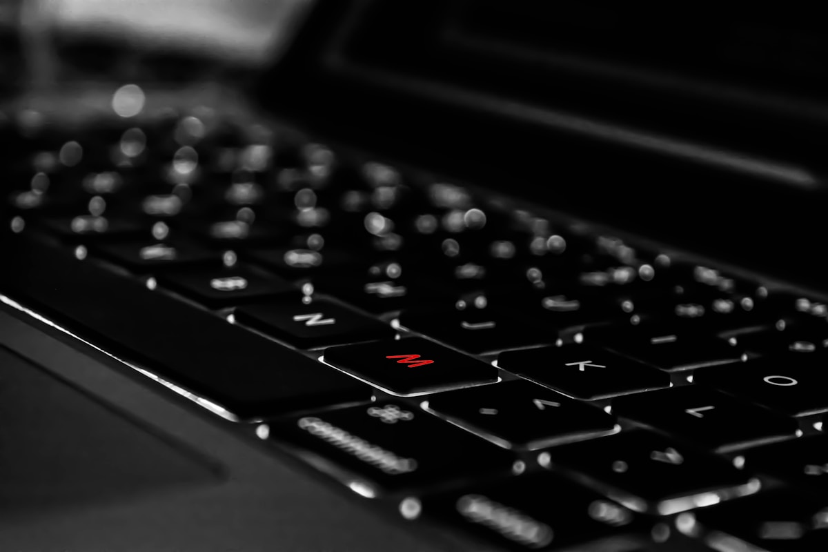 Close-up keyboard laptop