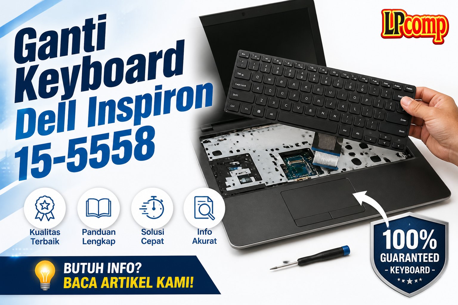 Ganti Keyboard Dell Inspiron 15-5558