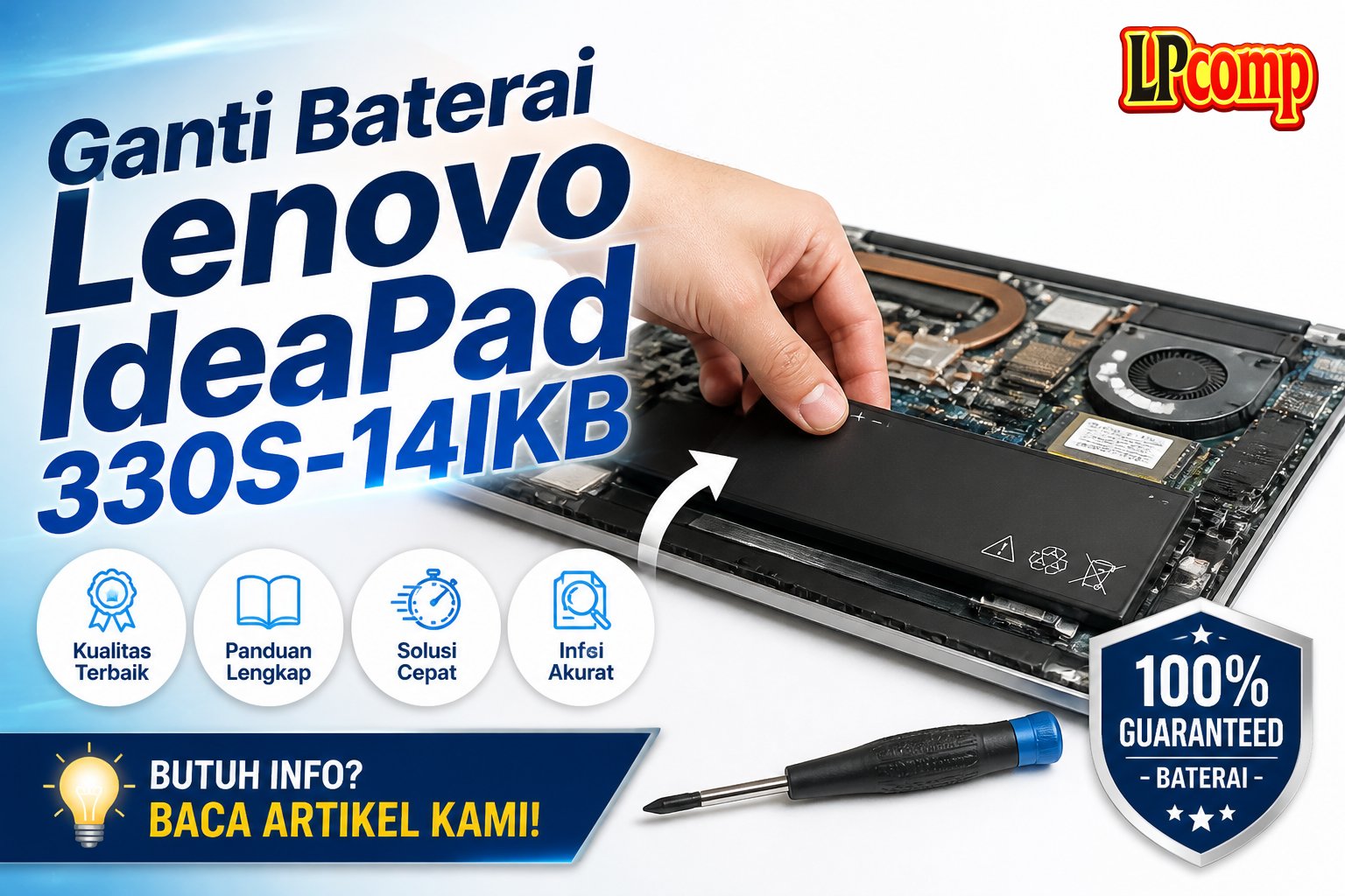 Ganti Baterai Lenovo IdeaPad 330S-14IKB