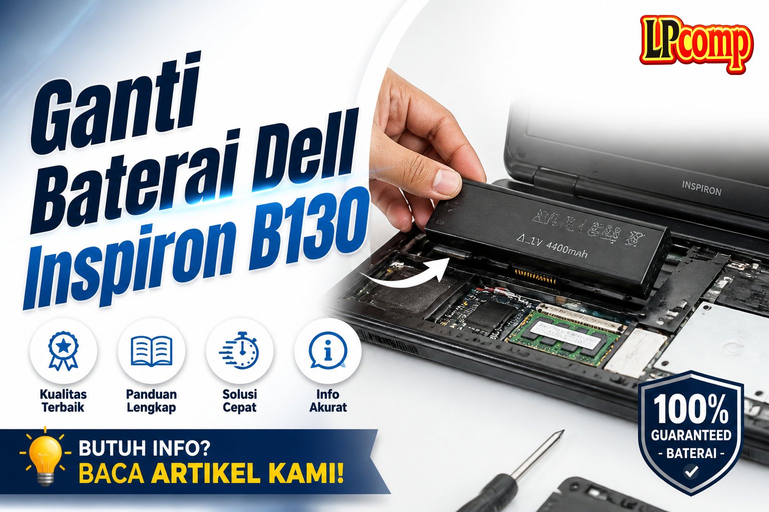 Ganti Baterai Dell Inspiron B130