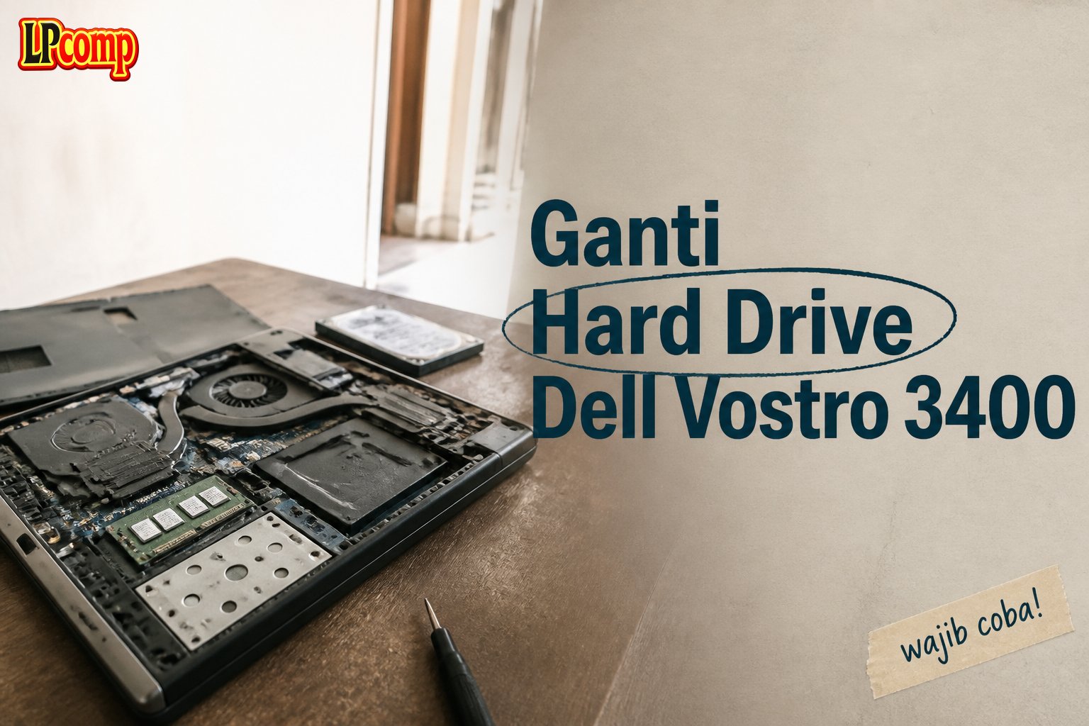 Ganti Hard Drive Dell Vostro 3400