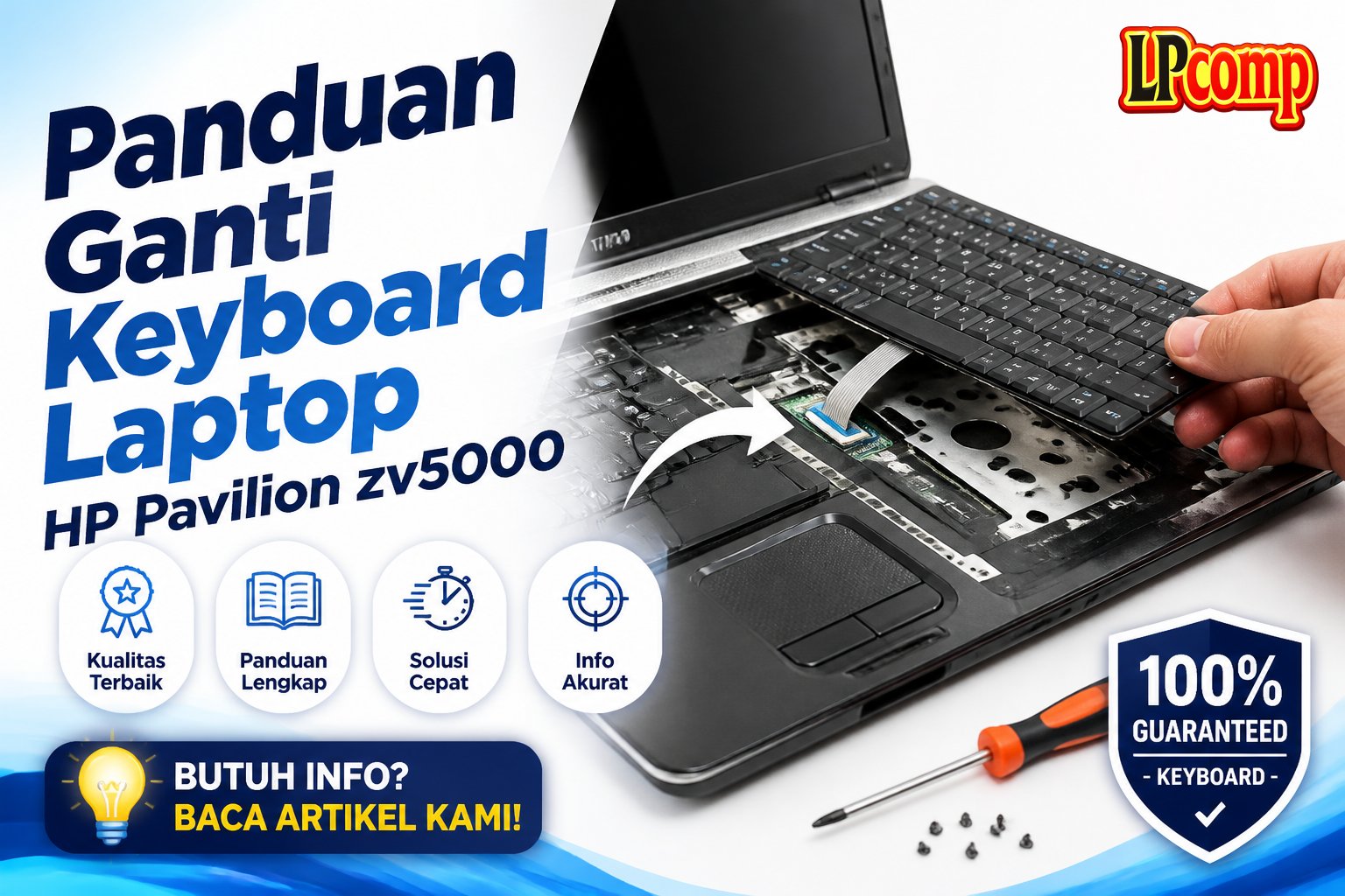 Panduan Ganti Keyboard Laptop HP Pavilion zv5000