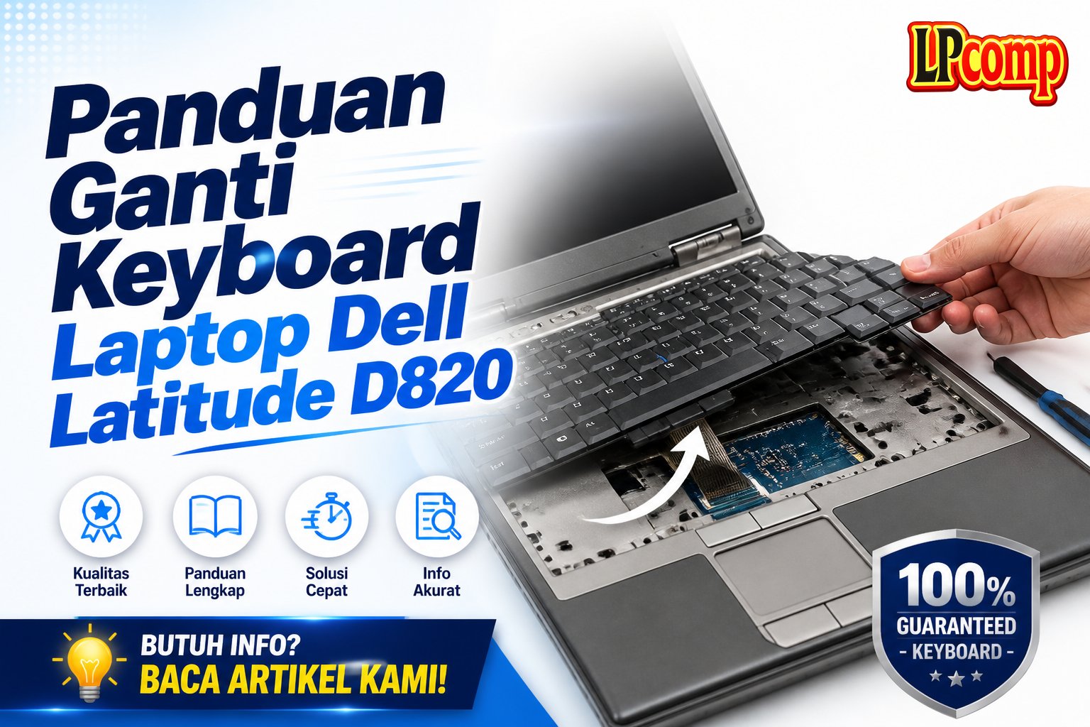 Panduan Ganti Keyboard Laptop Dell Latitude D820