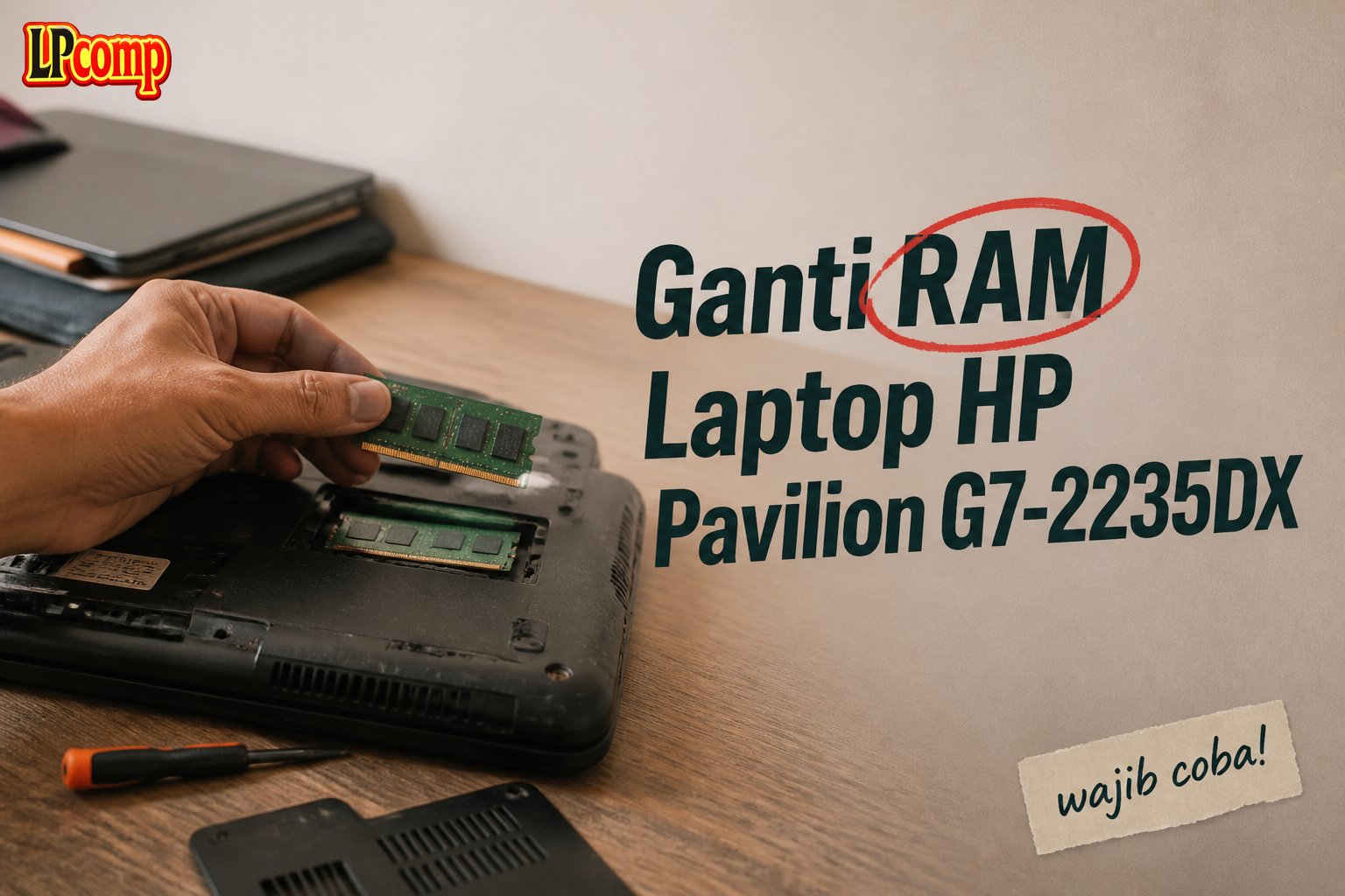 Ganti RAM Laptop HP Pavilion G7-2235DX