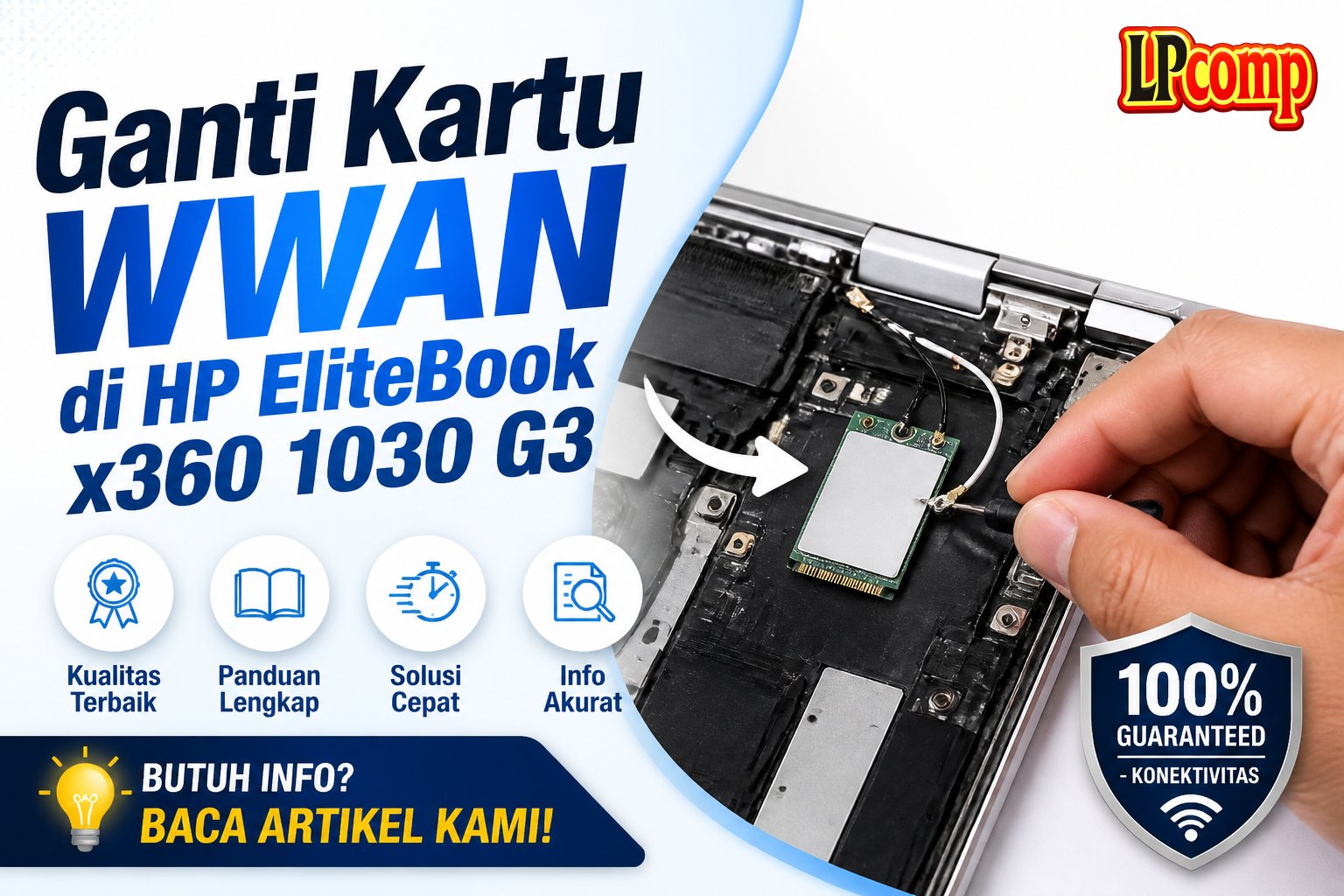 Ganti Kartu WWAN di HP EliteBook x360 1030 G3