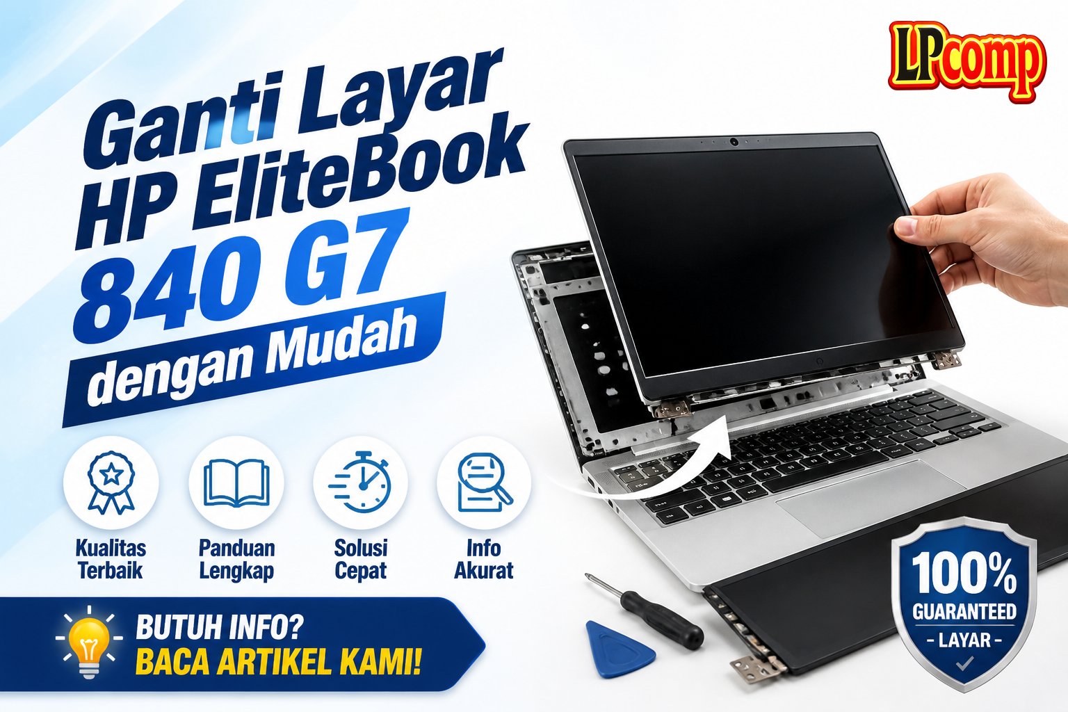 Ganti Layar HP EliteBook 840 G7 dengan Mudah