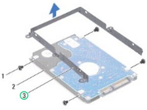 Langkah 5 — Angkat Bracket Hard Drive