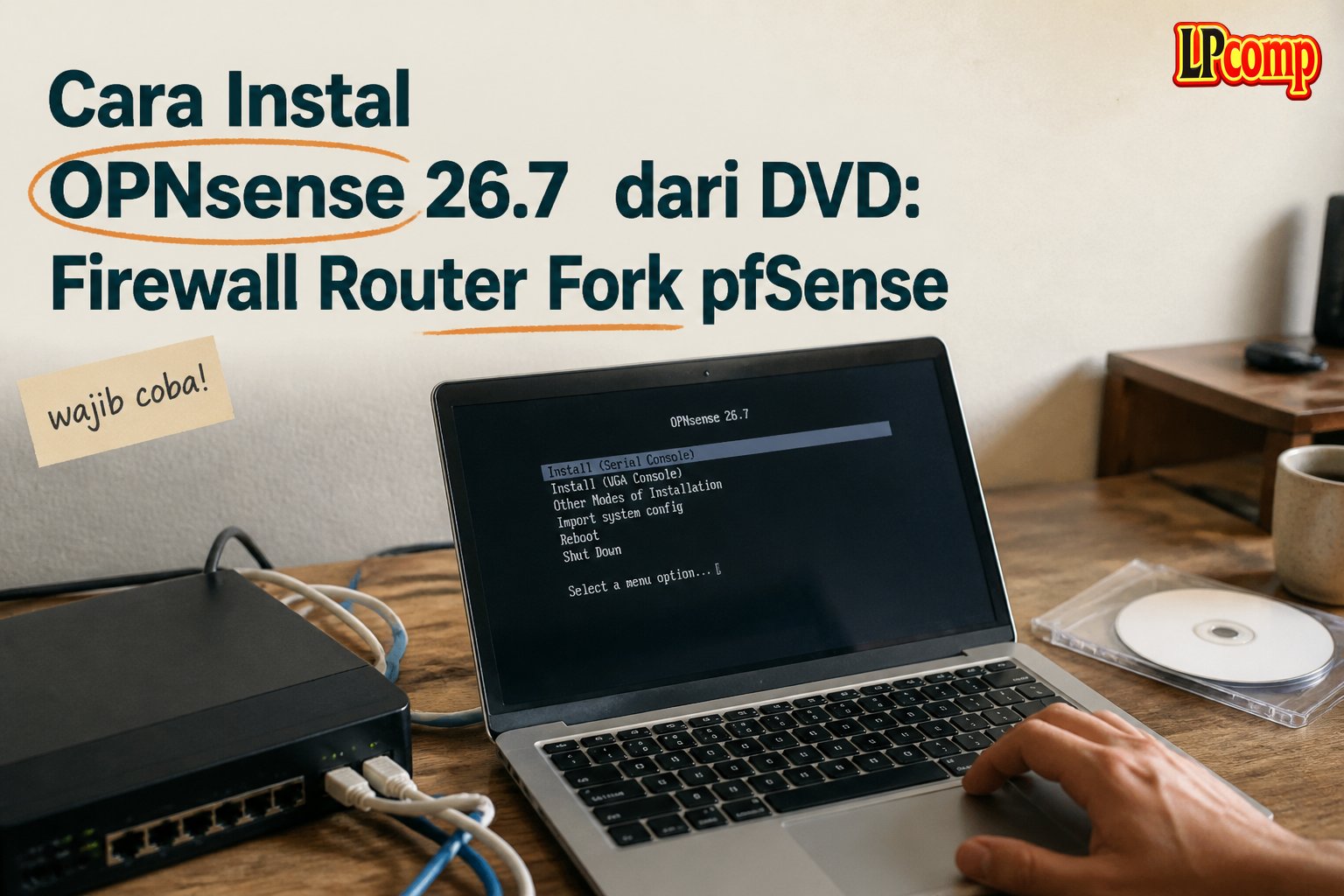 Cara Instal OPNsense 26.7 dari DVD: Firewall Router Fork pfSense