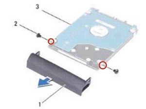 Langkah 5 — Pasang Bezel Hard Drive Baru