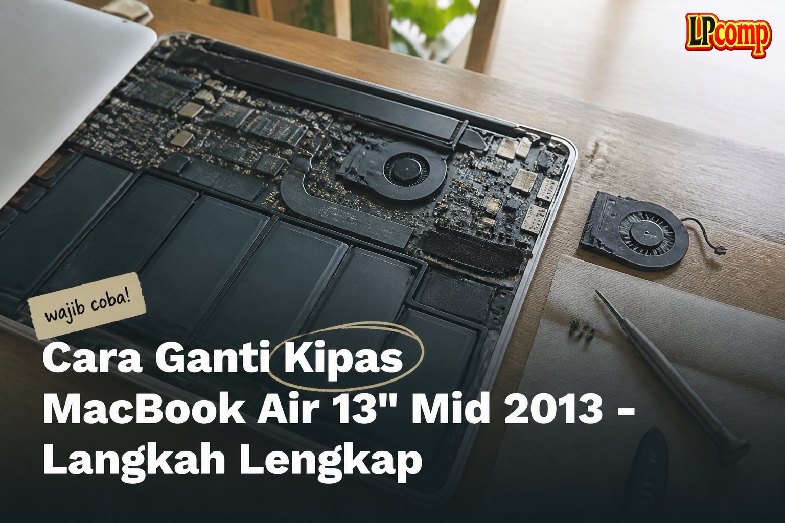 Cara Ganti Kipas MacBook Air 13" Mid 2013 - Langkah Lengkap