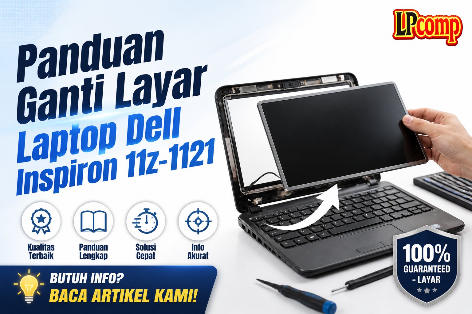 Panduan Ganti Layar Laptop Dell Inspiron 11z-1121