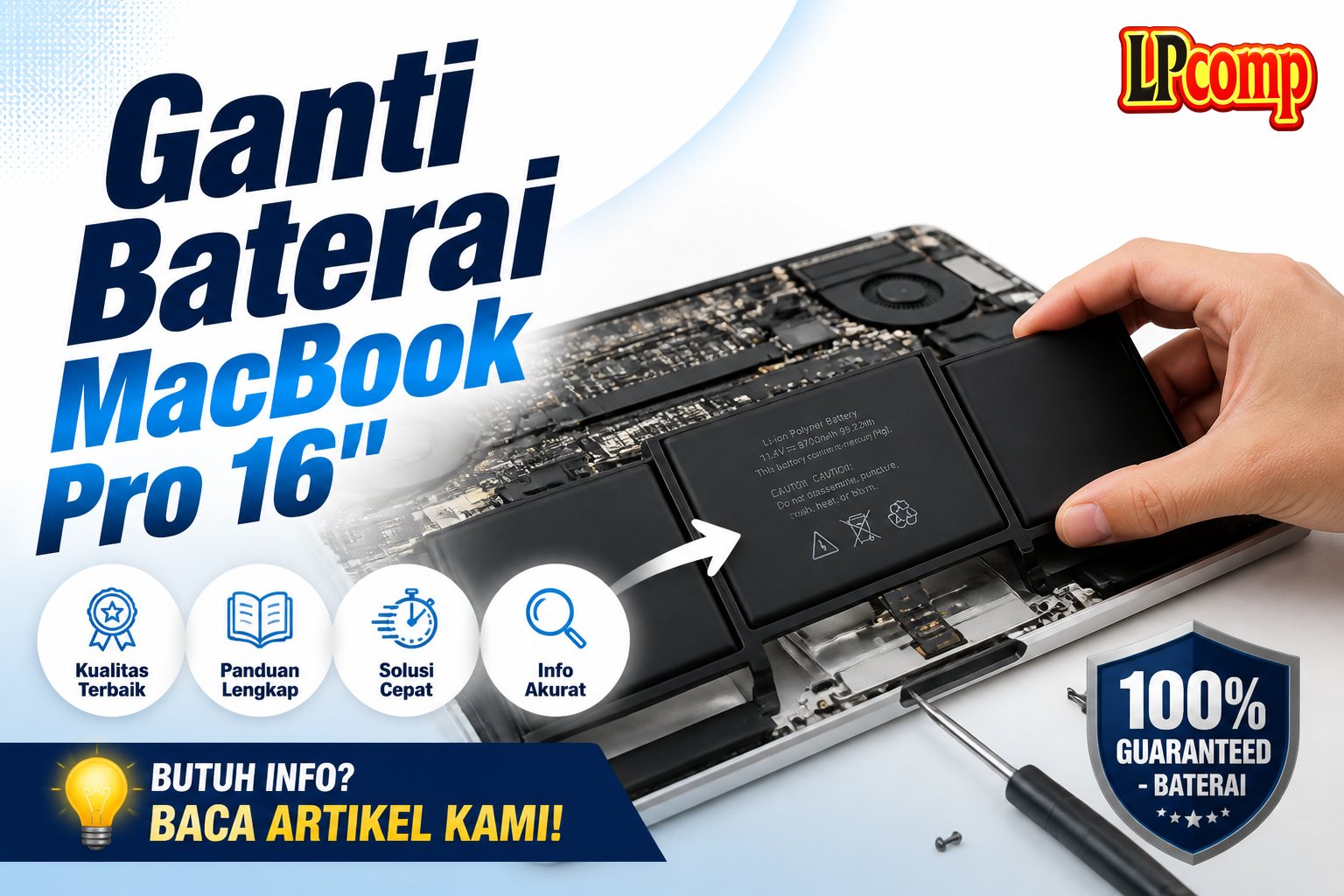 Ganti Baterai MacBook Pro 16"