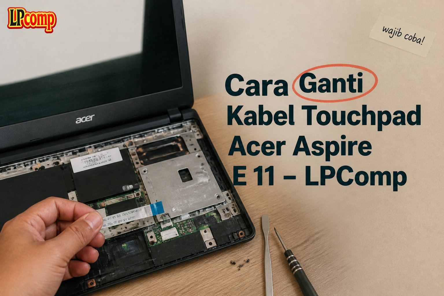 Cara Ganti Kabel Touchpad Acer Aspire E 11 - LPComp