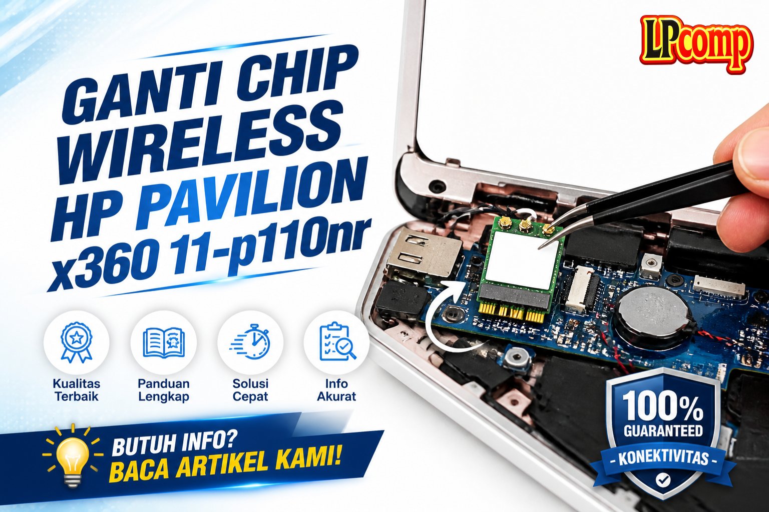 Ganti Chip Wireless HP Pavilion x360 11-p110nr