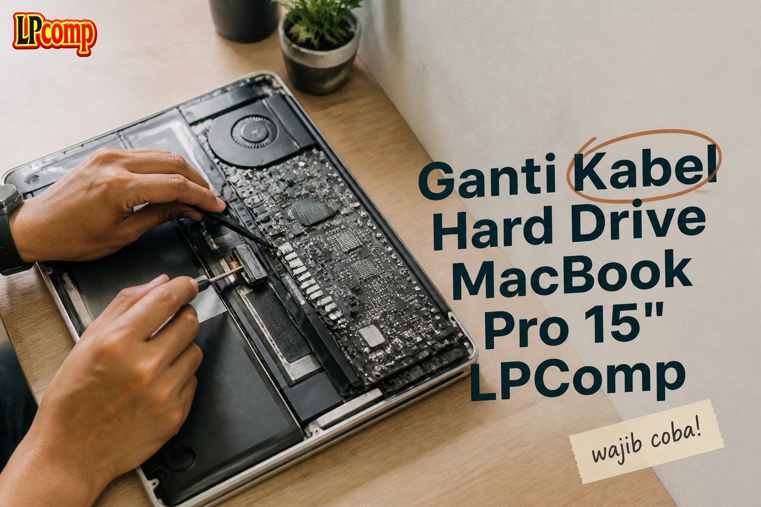 Ganti Kabel Hard Drive MacBook Pro 15" LPComp
