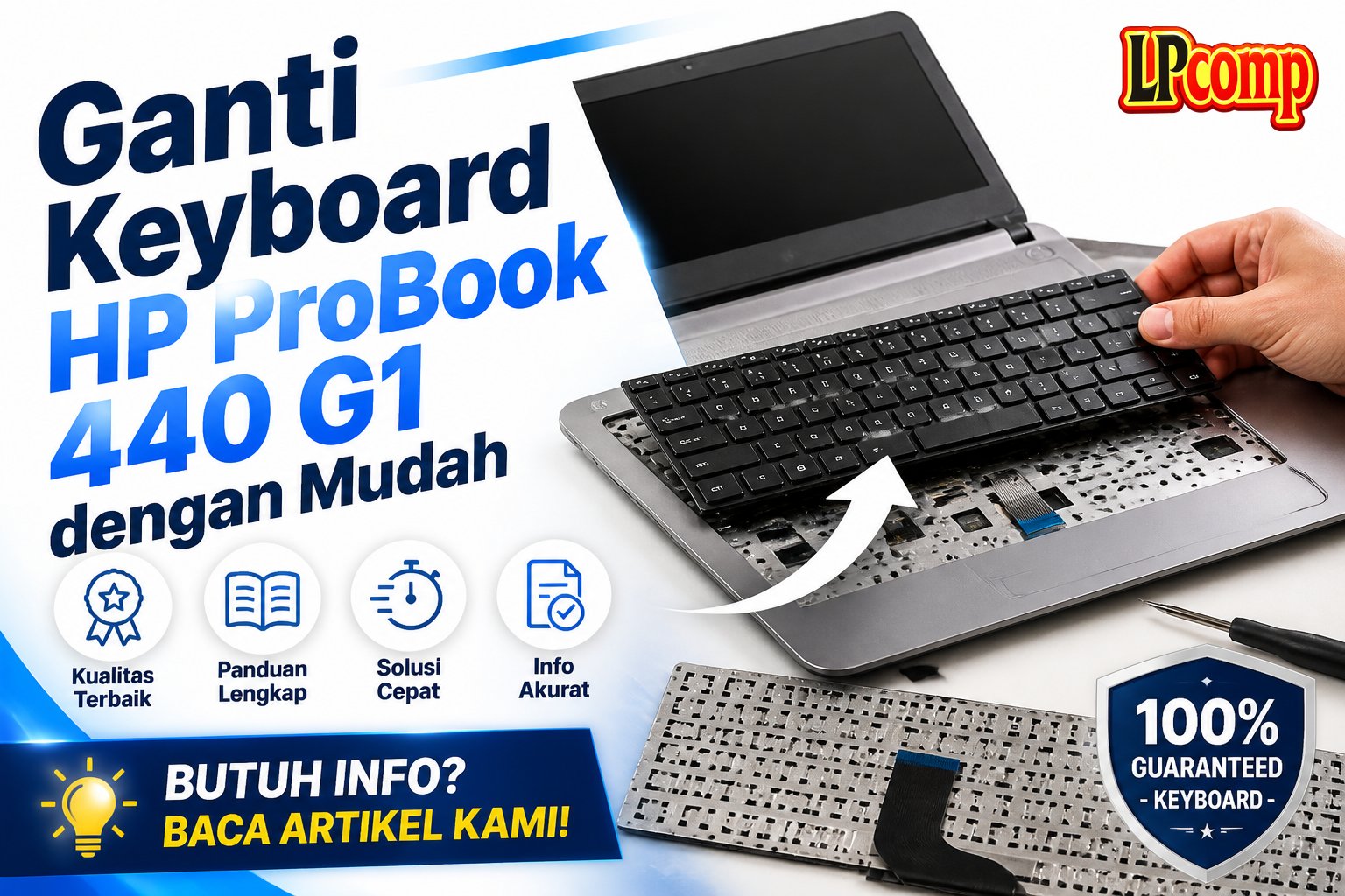 Ganti Keyboard HP ProBook 440 G1 dengan Mudah