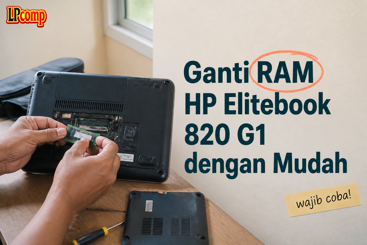 Ganti RAM HP Elitebook 820 G1 dengan Mudah