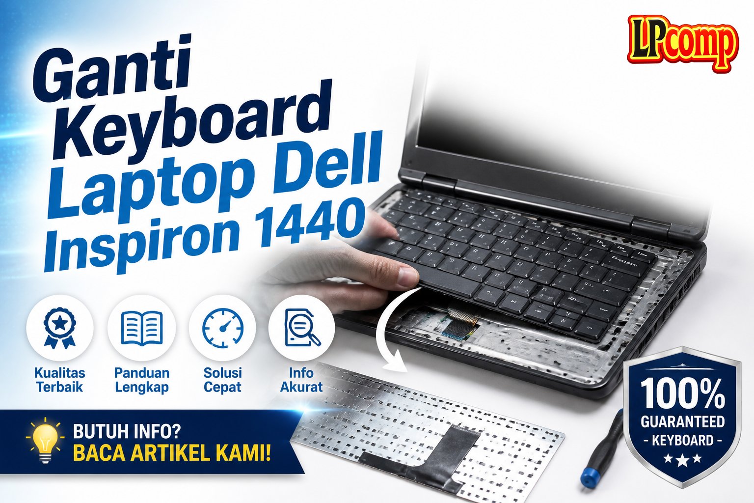 Ganti Keyboard Laptop Dell Inspiron 1440