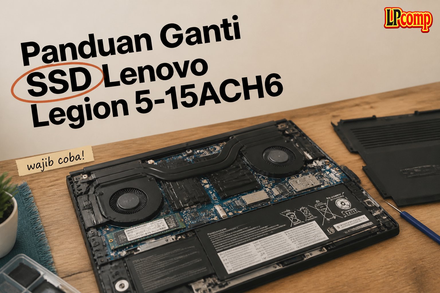 Panduan Ganti SSD Lenovo Legion 5-15ACH6