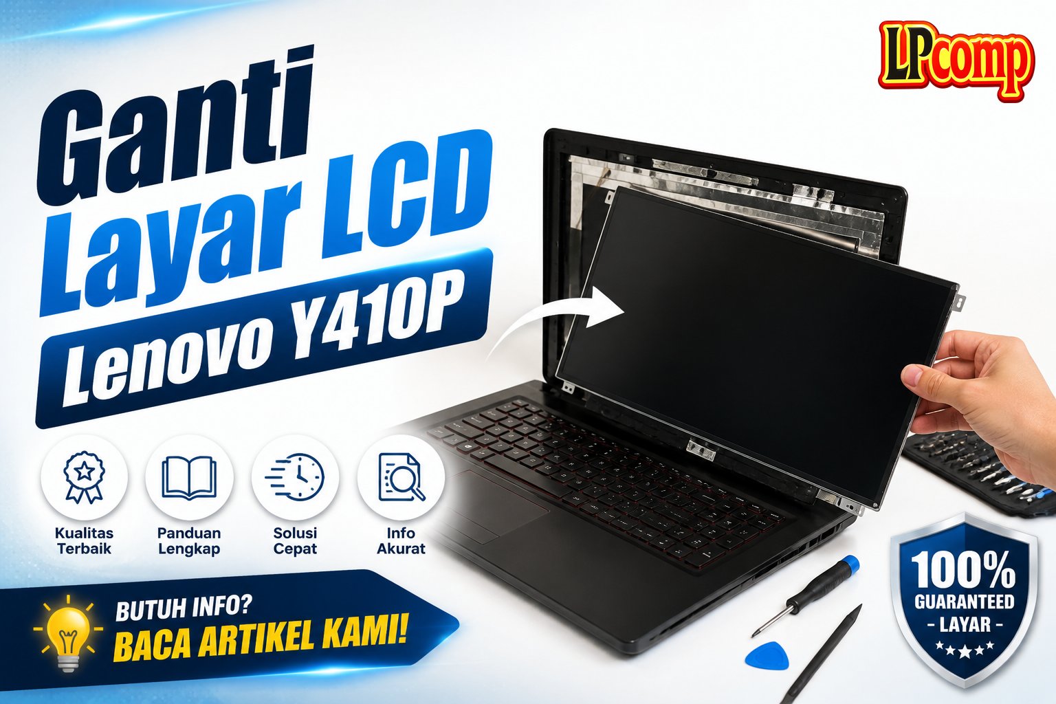 Ganti Layar LCD Lenovo Y410P