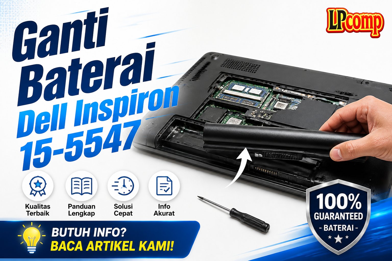 Ganti Baterai Dell Inspiron 15-5547