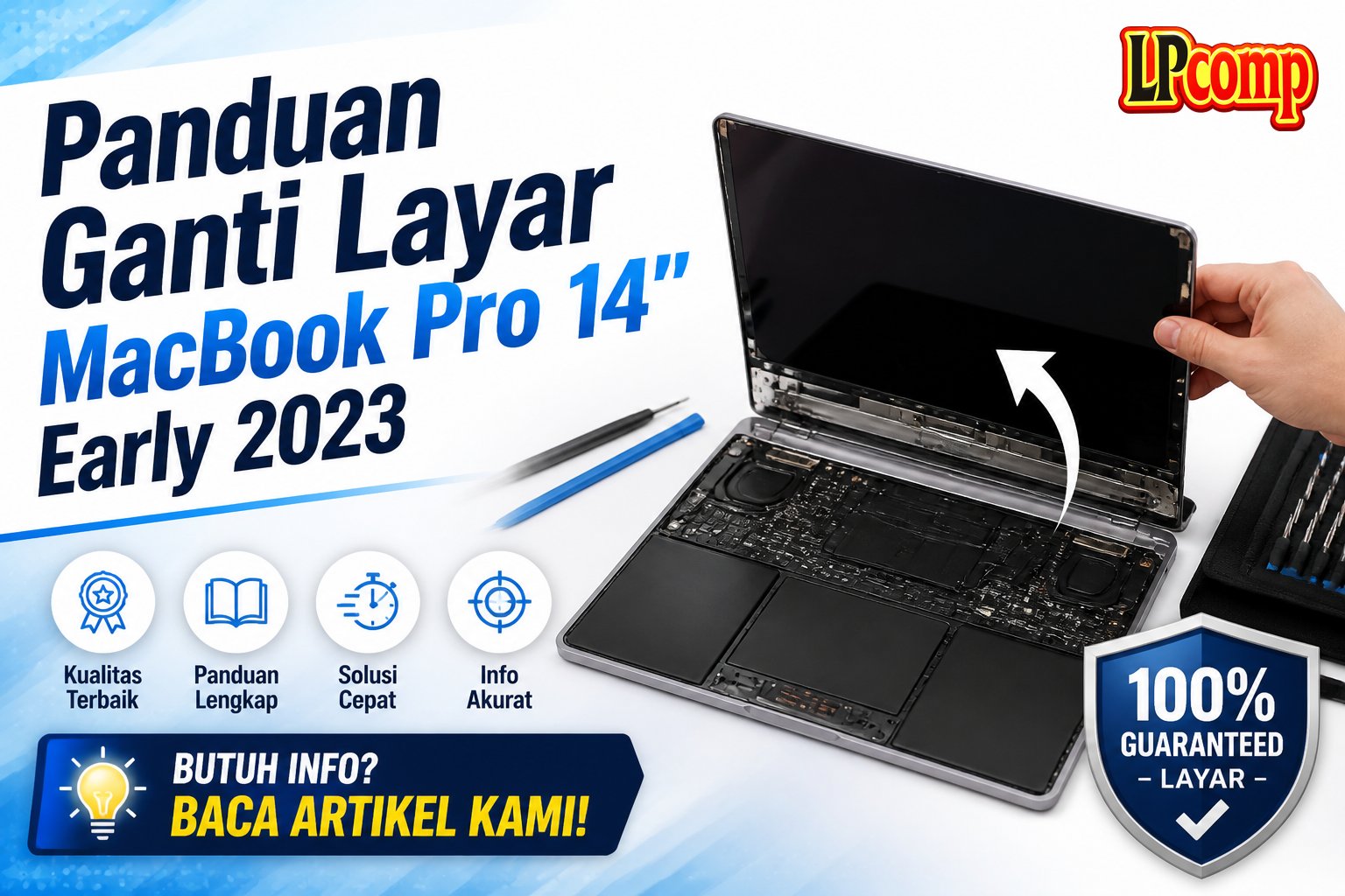 Panduan Ganti Layar MacBook Pro 14" Early 2023