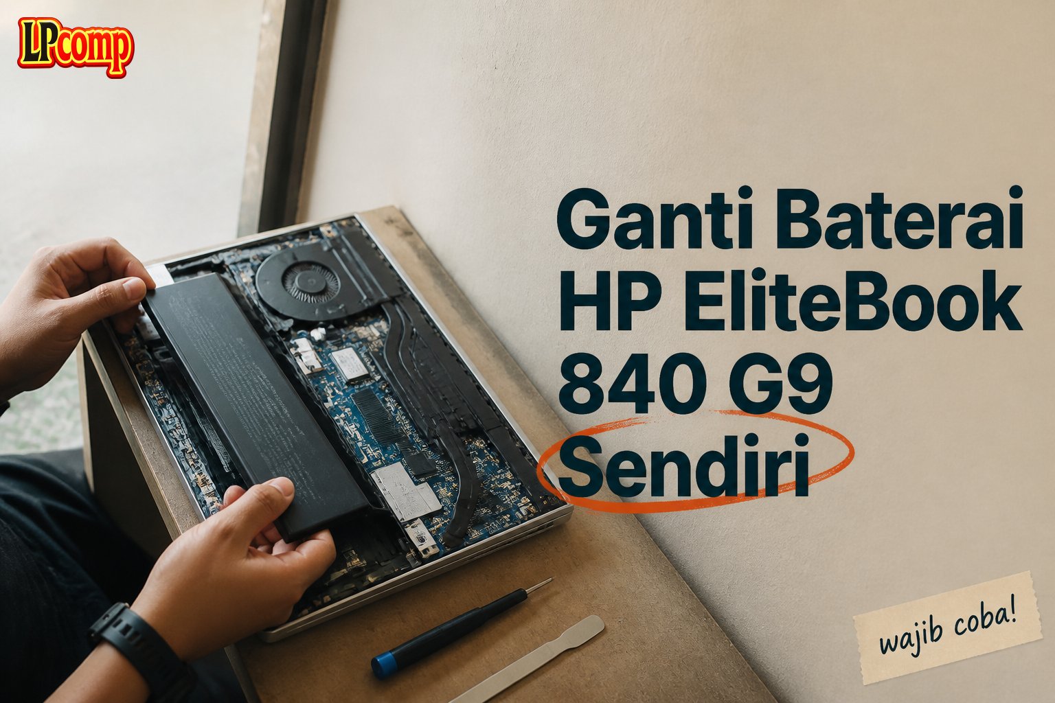 Ganti Baterai HP EliteBook 840 G9 Sendiri