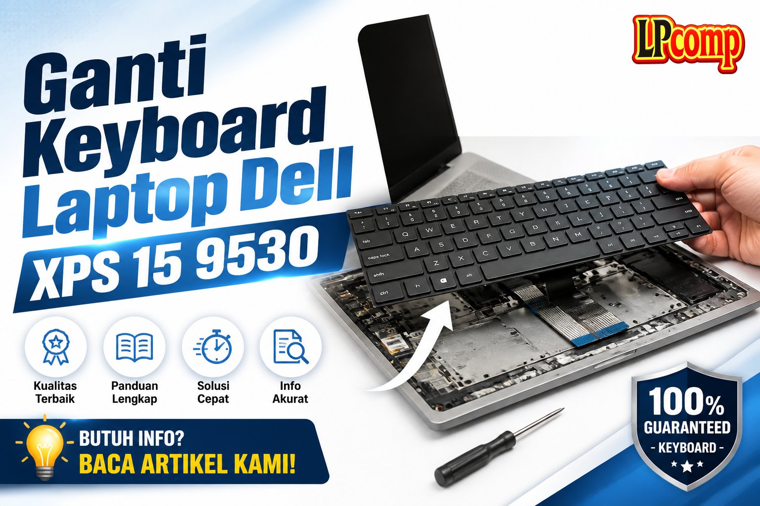 Ganti Keyboard Laptop Dell XPS 15 9530