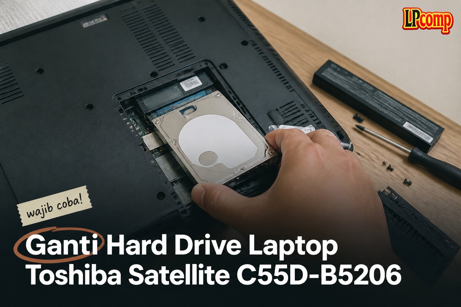Ganti Hard Drive Laptop Toshiba Satellite C55D-B5206
