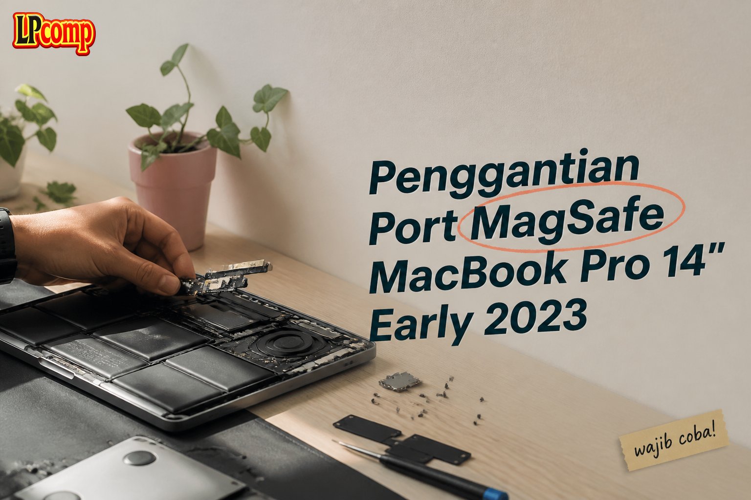Penggantian Port MagSafe MacBook Pro 14" Early 2023