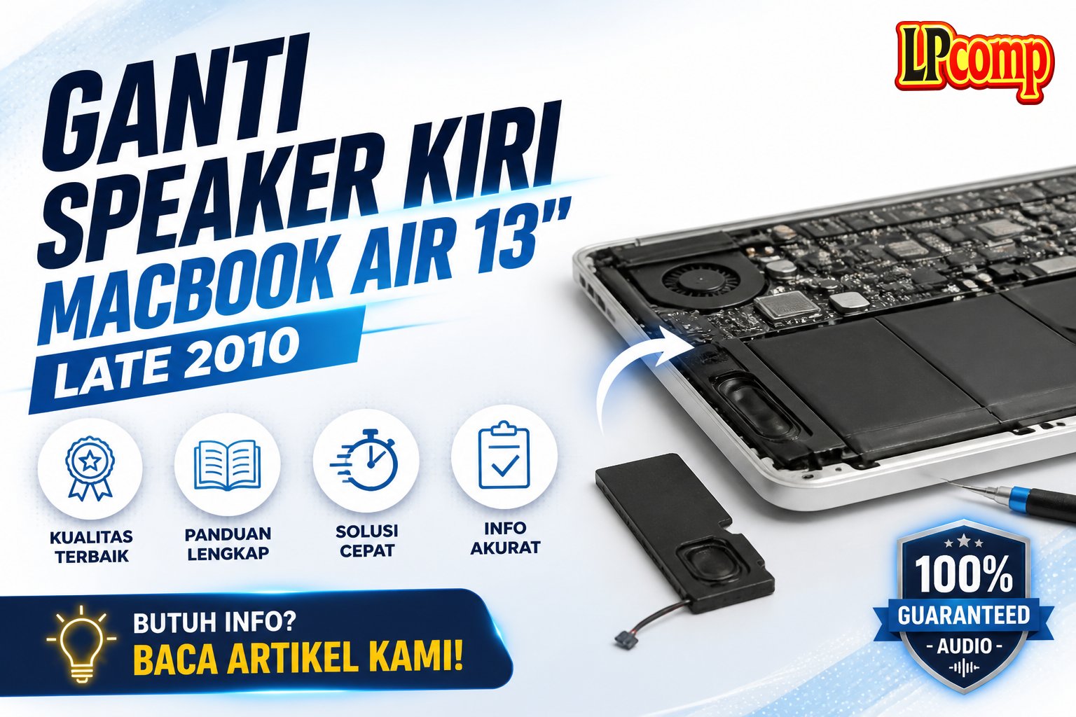 Ganti Speaker Kiri MacBook Air 13" Late 2010