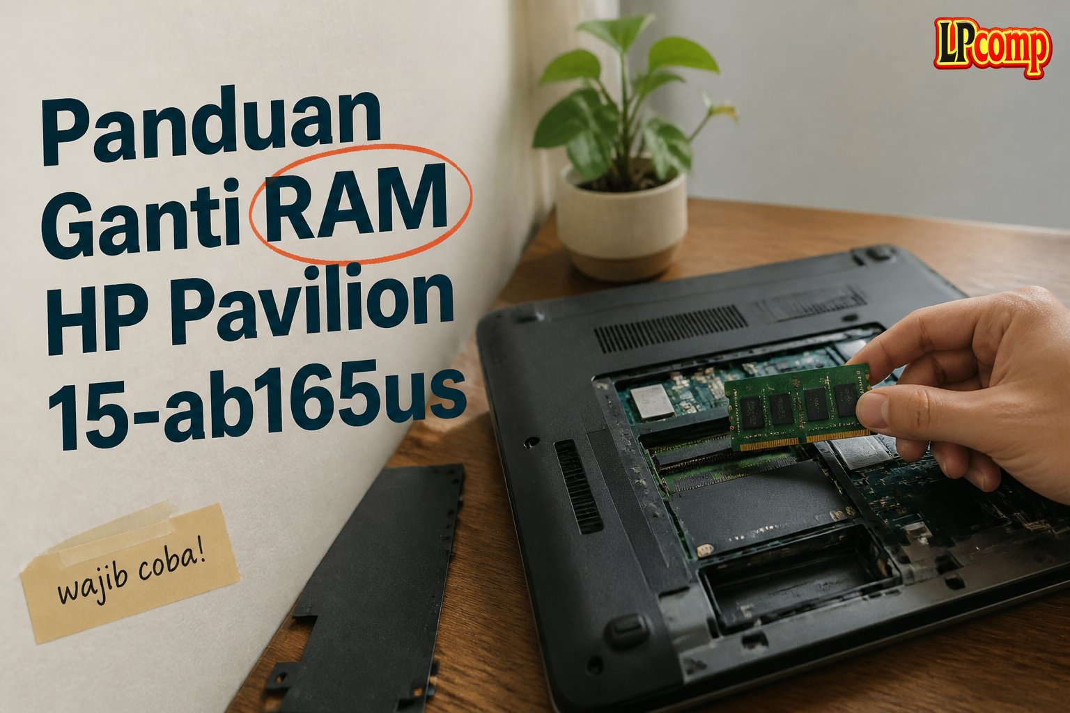 Panduan Ganti RAM HP Pavilion 15-ab165us