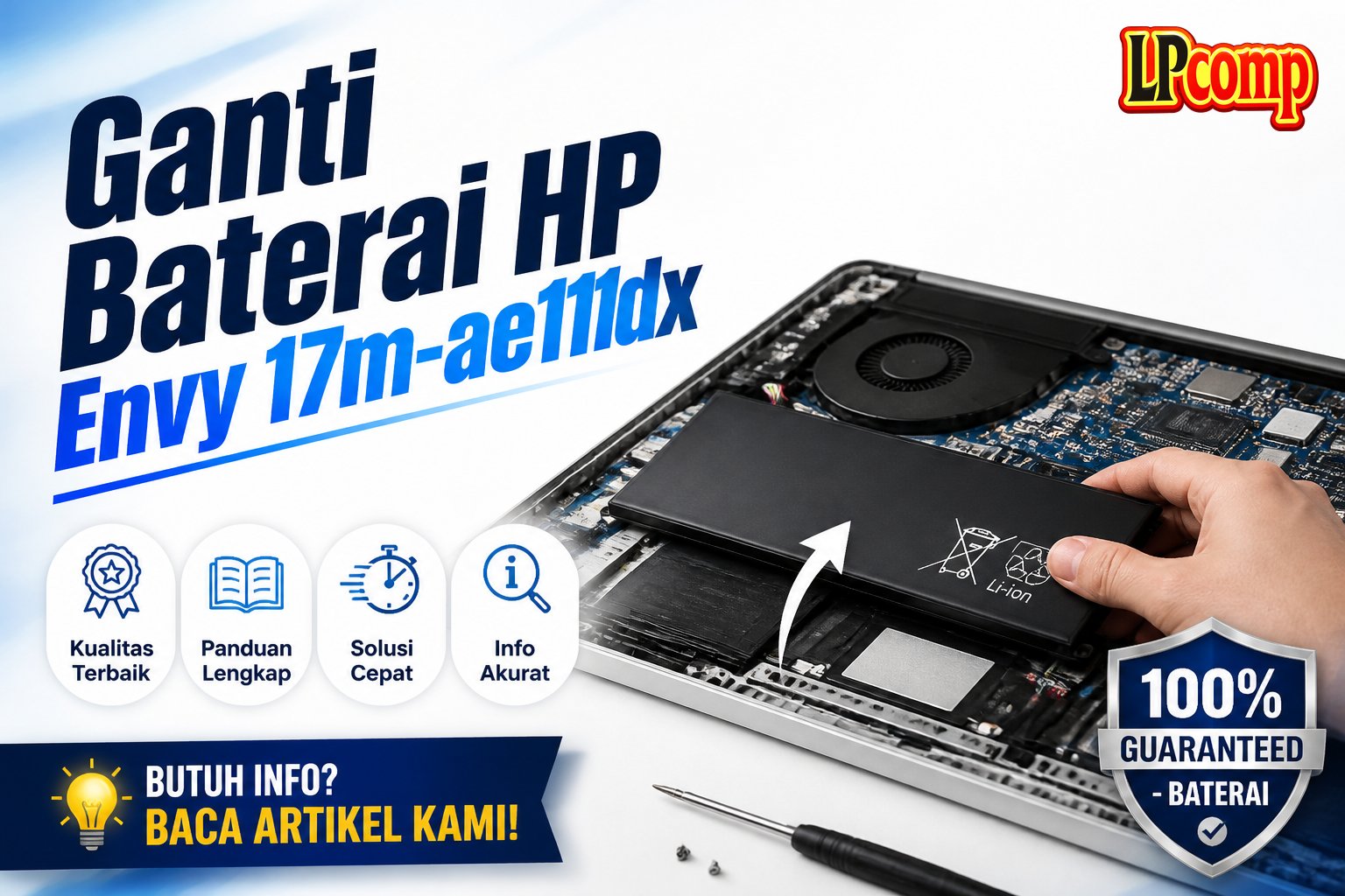 Ganti Baterai HP Envy 17m-ae111dx
