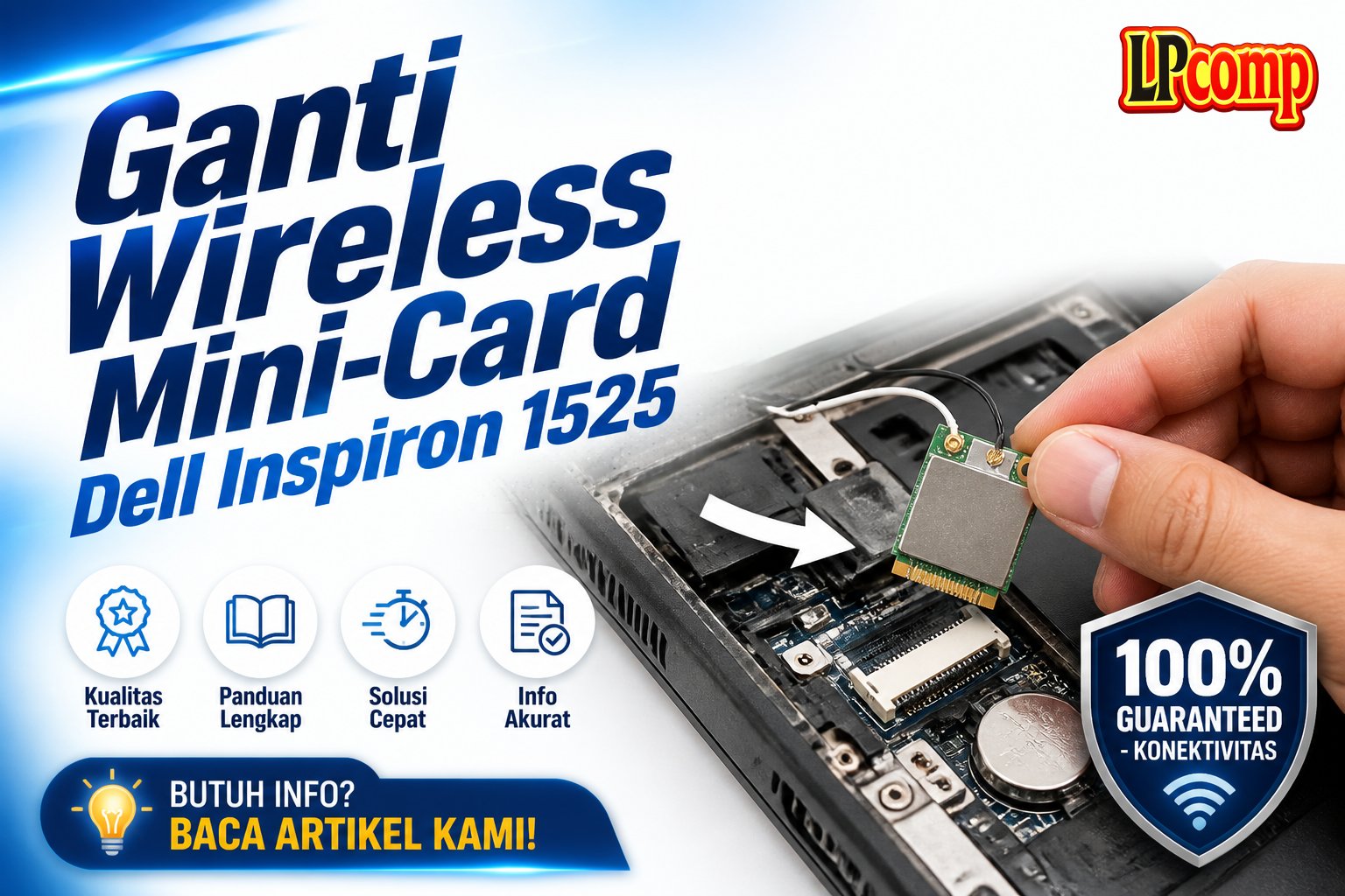 Ganti Wireless Mini-Card Dell Inspiron 1525
