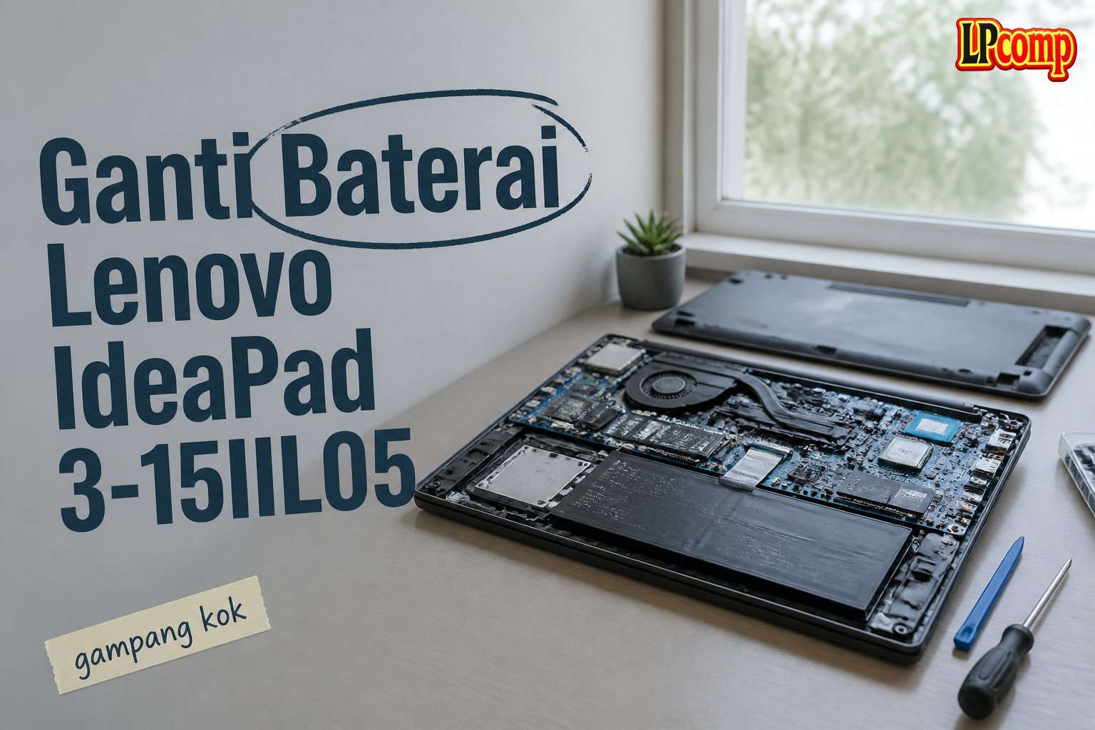 Ganti Baterai Lenovo IdeaPad 3-15IIL05