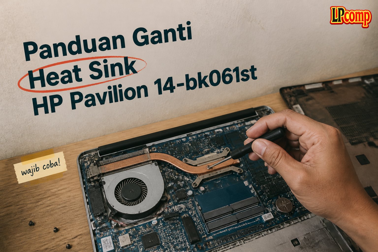 Panduan Ganti Heat Sink HP Pavilion 14-bk061st