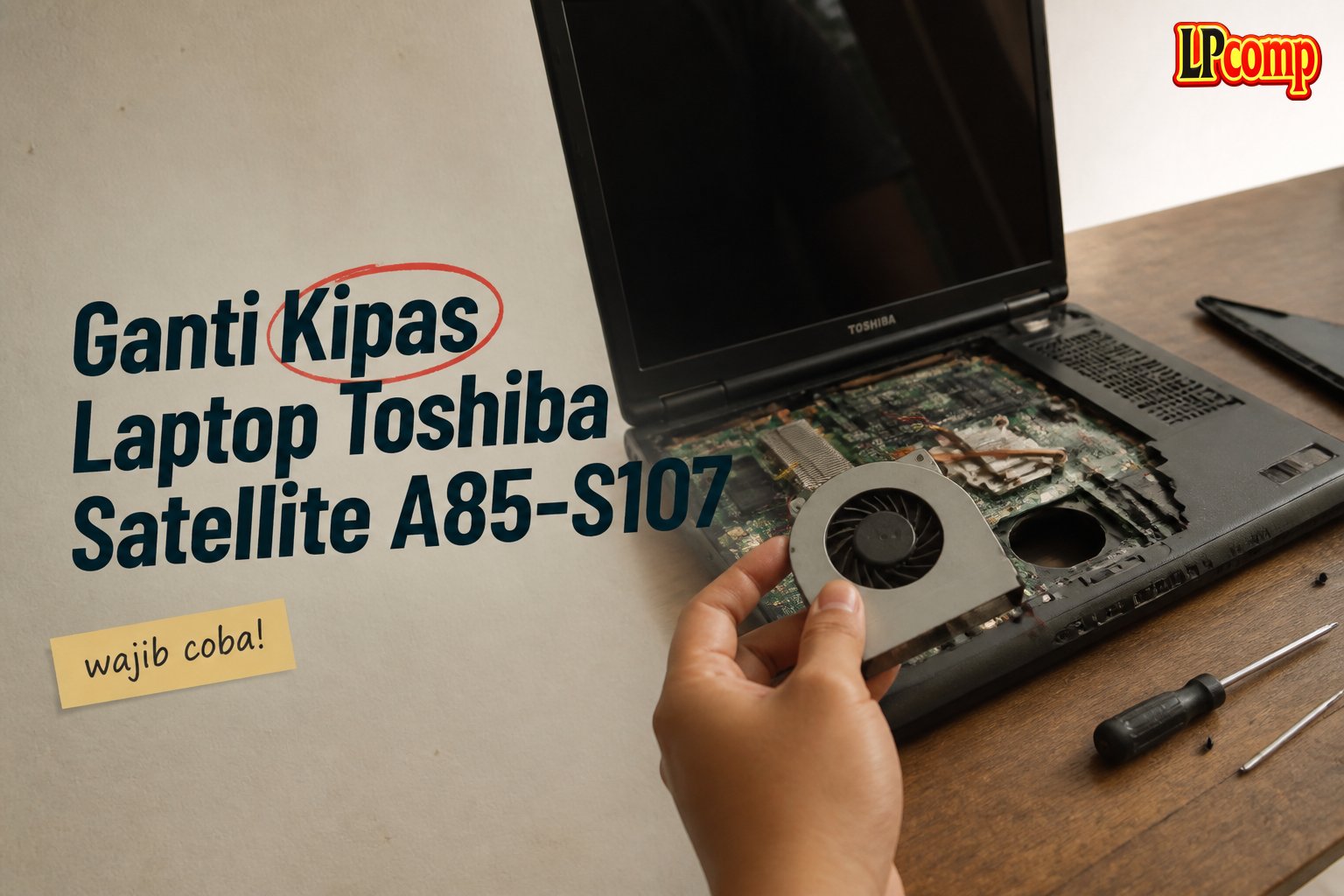 Ganti Kipas Laptop Toshiba Satellite A85-S107