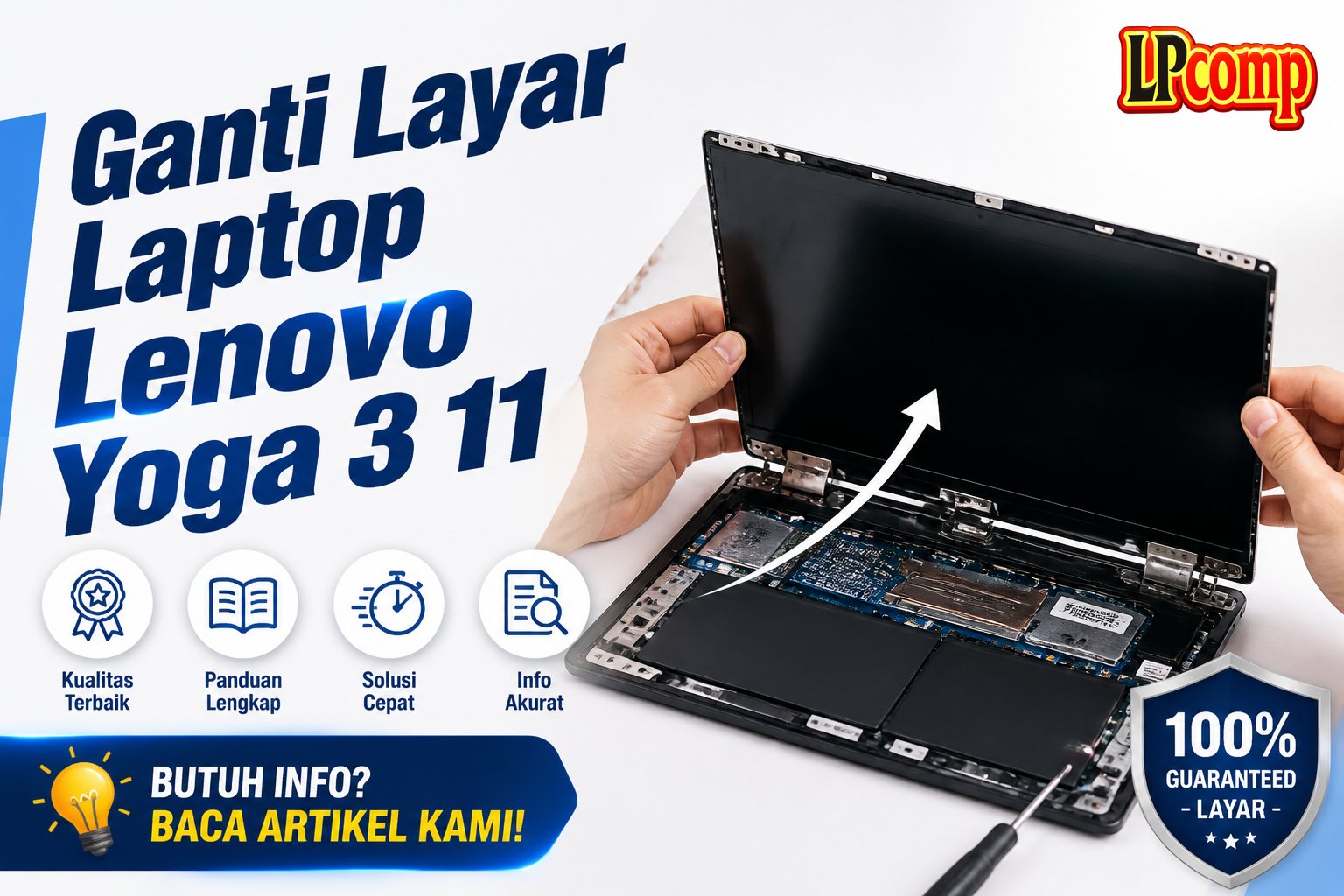 Ganti Layar Laptop Lenovo Yoga 3 11