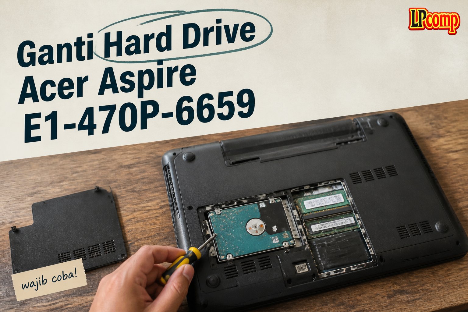 Ganti Hard Drive Acer Aspire E1-470P-6659