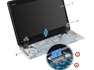 Langkah 3 — Lepaskan Kabel Layar dan Kamera