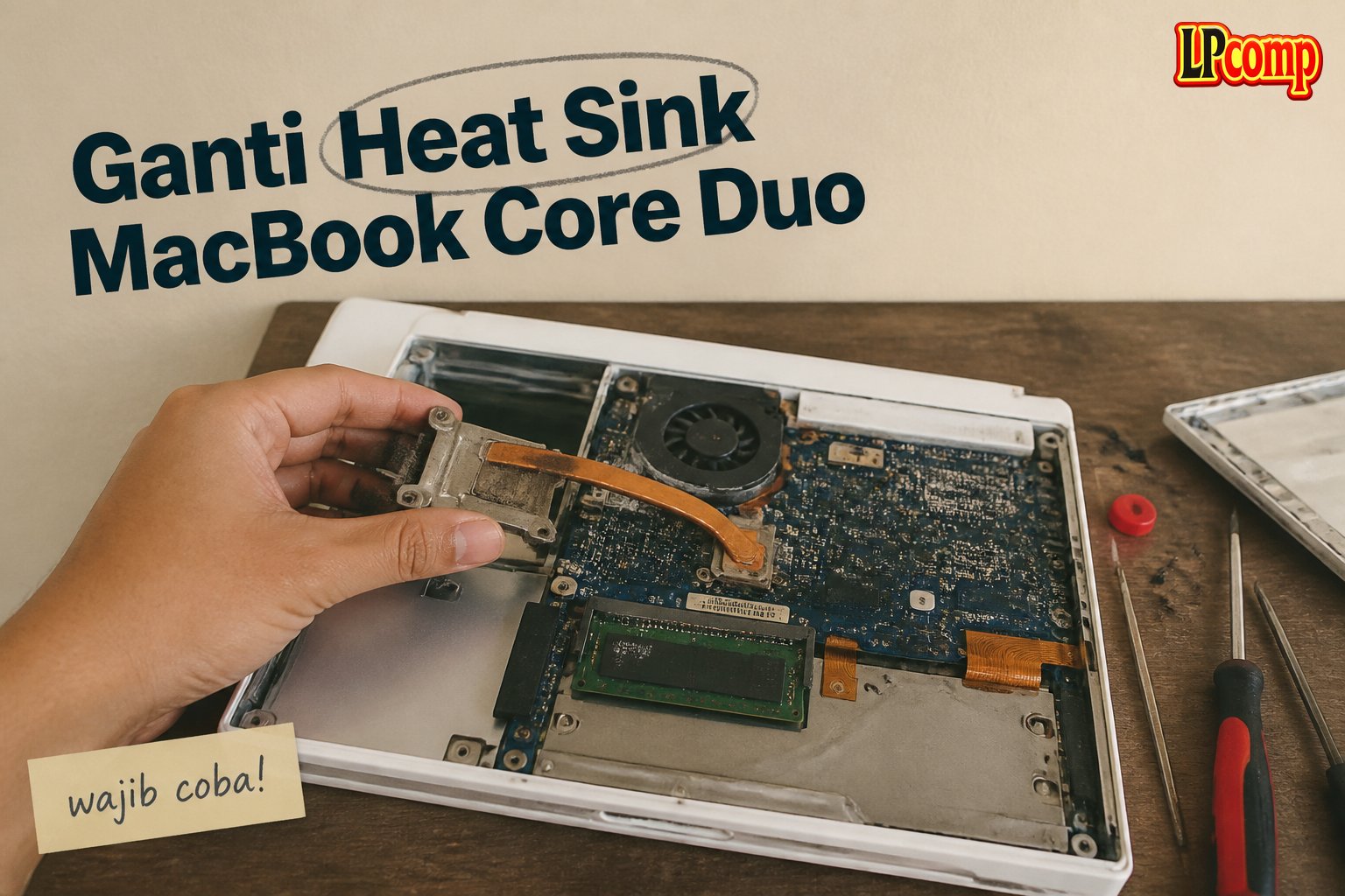 Ganti Heat Sink MacBook Core Duo